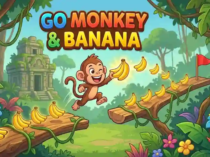 Jwèt Go monkey & Banana sou entènèt