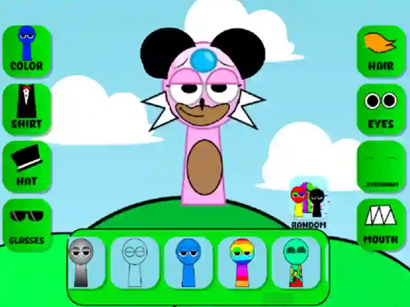 Jwèt Sprunki karaktè Maker oc sou entènèt