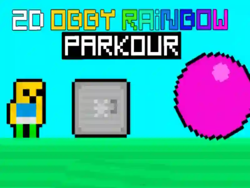 Jwèt 2D Obby Rainbow Parkour sou entènèt