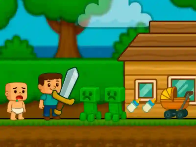 Jwèt Ti bebe noob ede! Steve sou entènèt