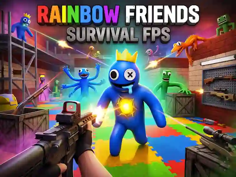 Jwèt Rainbow Friends Survival FPS sou entènèt
