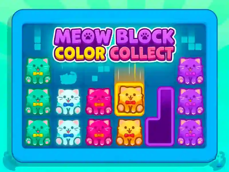 Jwèt Meow Block Color Collect sou entènèt