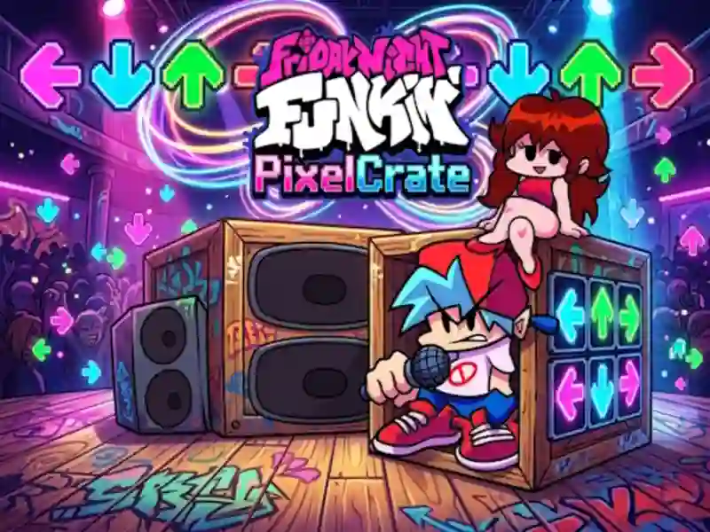 Jwèt Friday Night Funkin PixelCrate sou entènèt