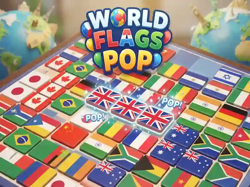 Jwèt World Flags Pop sou entènèt