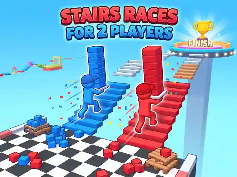 Jwèt Stairs Races For 2 Players sou entènèt