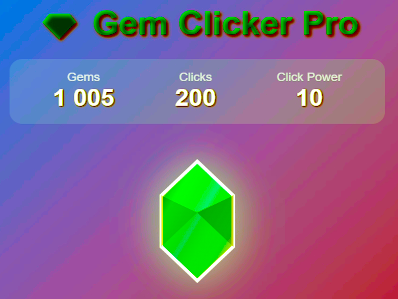 Jwèt Gem Clicker Pro sou entènèt