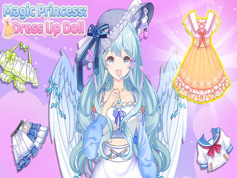 Jwèt Princess majik abiye poupe sou entènèt