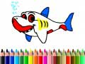 Jwèt Retounen nan lekòl la: Liv pou koloran requin sou entènèt