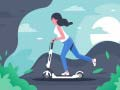 Jwèt Paz puzzle vwayaj scooter elektrik sou entènèt