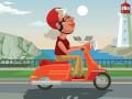 Jwèt Kolorasyon Vwayaj Scooter nan Vil sou entènèt