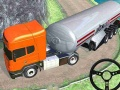 Jwèt Kamyon transpò tank lwil oliv ki soti nan wout la sou entènèt