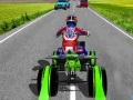 Jwèt Kousinen ATV Quad nan trafik sou entènèt
