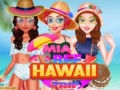 Jwèt Vwayaj Mia ak pi bon zanmi li nan Hawaii sou entènèt