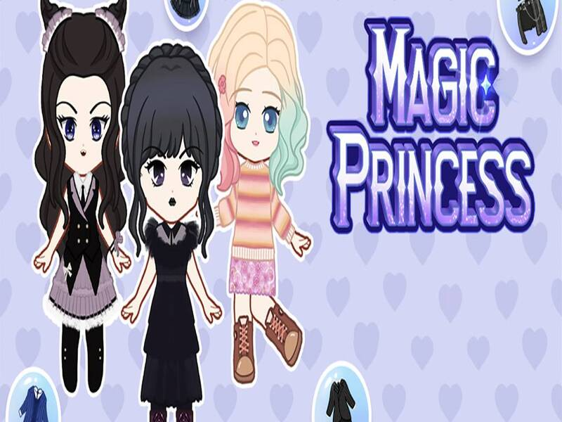 Jwèt Majik Princess: abiye poupe sou entènèt