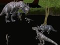 Jwèt Chase Dinosau an Plizyè Moun a Minwi sou entènèt
