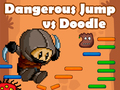 Jwèt Sote Danjere kont Doodle Jump sou entènèt