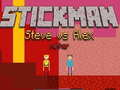 Jwèt Stickman Steve kontre Alex Nether sou entènèt
