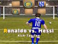 Jwèt Messi kont Ronaldo Kick Tac Toe sou entènèt