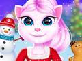 Jwèt Jwèt Dekorasyon Nwèl Ti Kawaii Chat sou entènèt