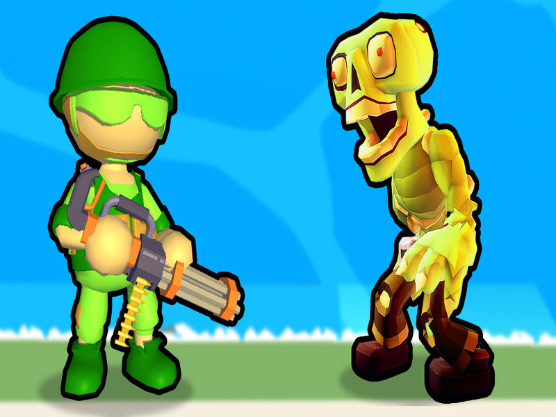 Jwèt Destriksyon zonbi stickman sou entènèt