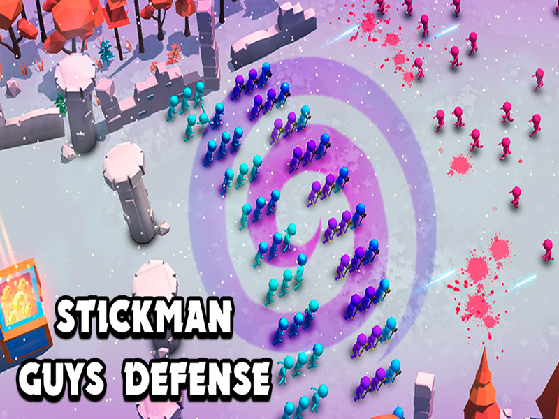 Jwèt Stickman Guys defans sou entènèt
