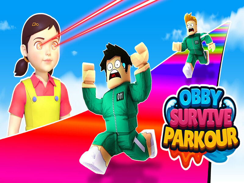 Jwèt Obby siviv parkour sou entènèt