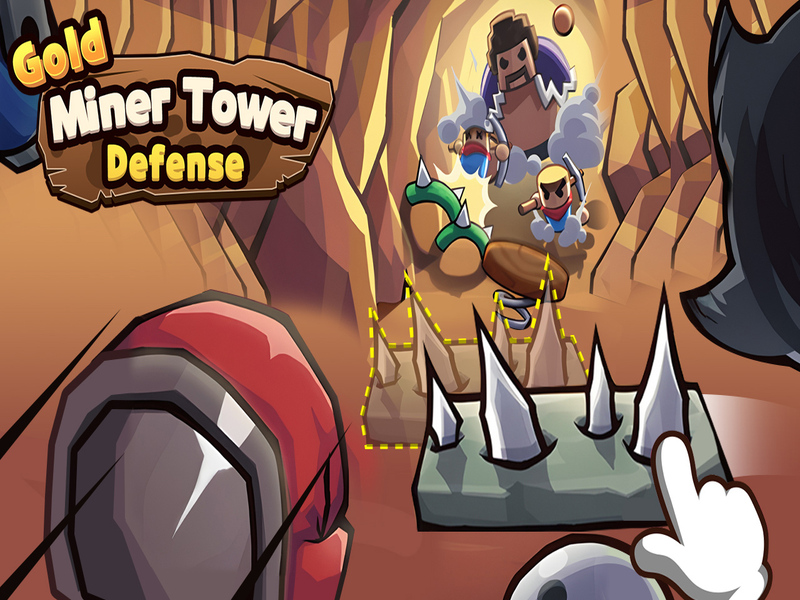 Jwèt Gold Miner Tower defans sou entènèt