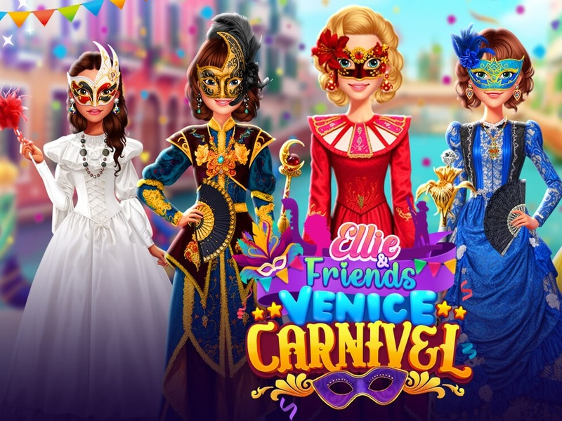 Jwèt Ellie ak zanmi Venice Carnival sou entènèt