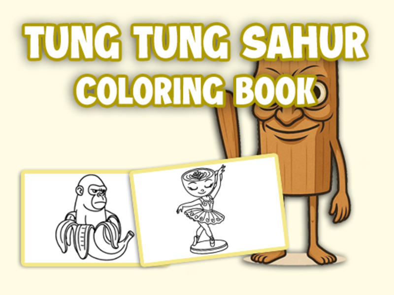 Jwèt Tung Tung Sahur koloran liv sou entènèt