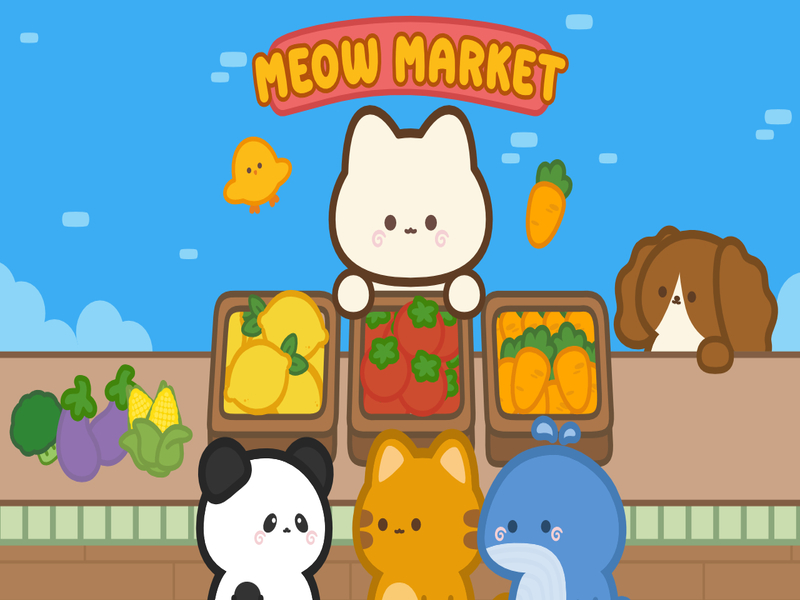 Jwèt Meow Market sou entènèt