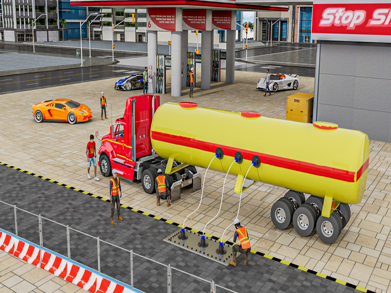 Jwèt Kamyon transpò lwil oliv tanker sou entènèt