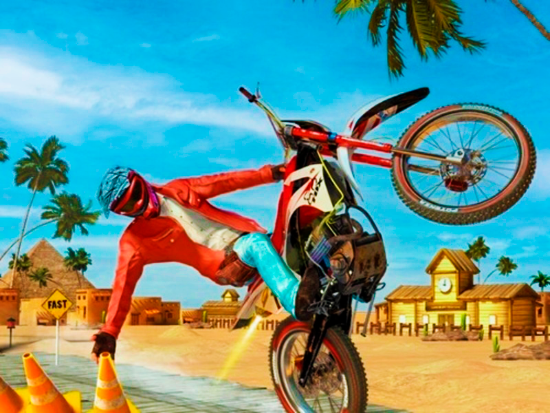 Jwèt Motocross kous sou entènèt