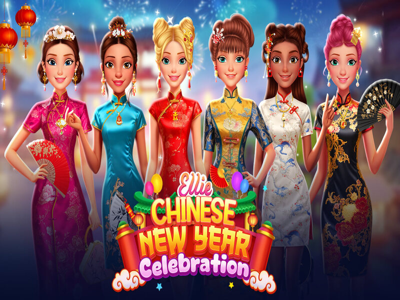 Jwèt Ellie Chinwa New Year selebrasyon sou entènèt